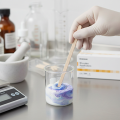 Mixing compounds in container