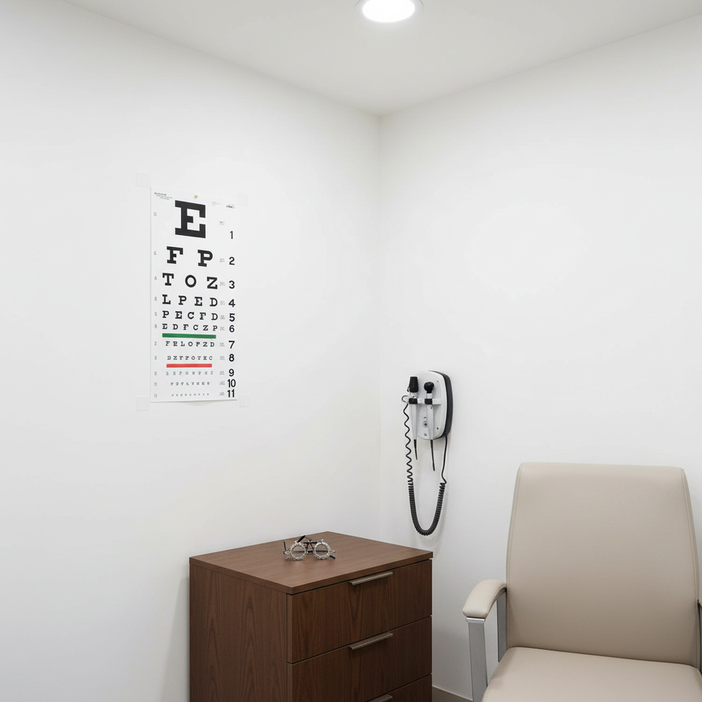 Mounted in exam room