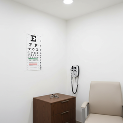 Mounted in exam room