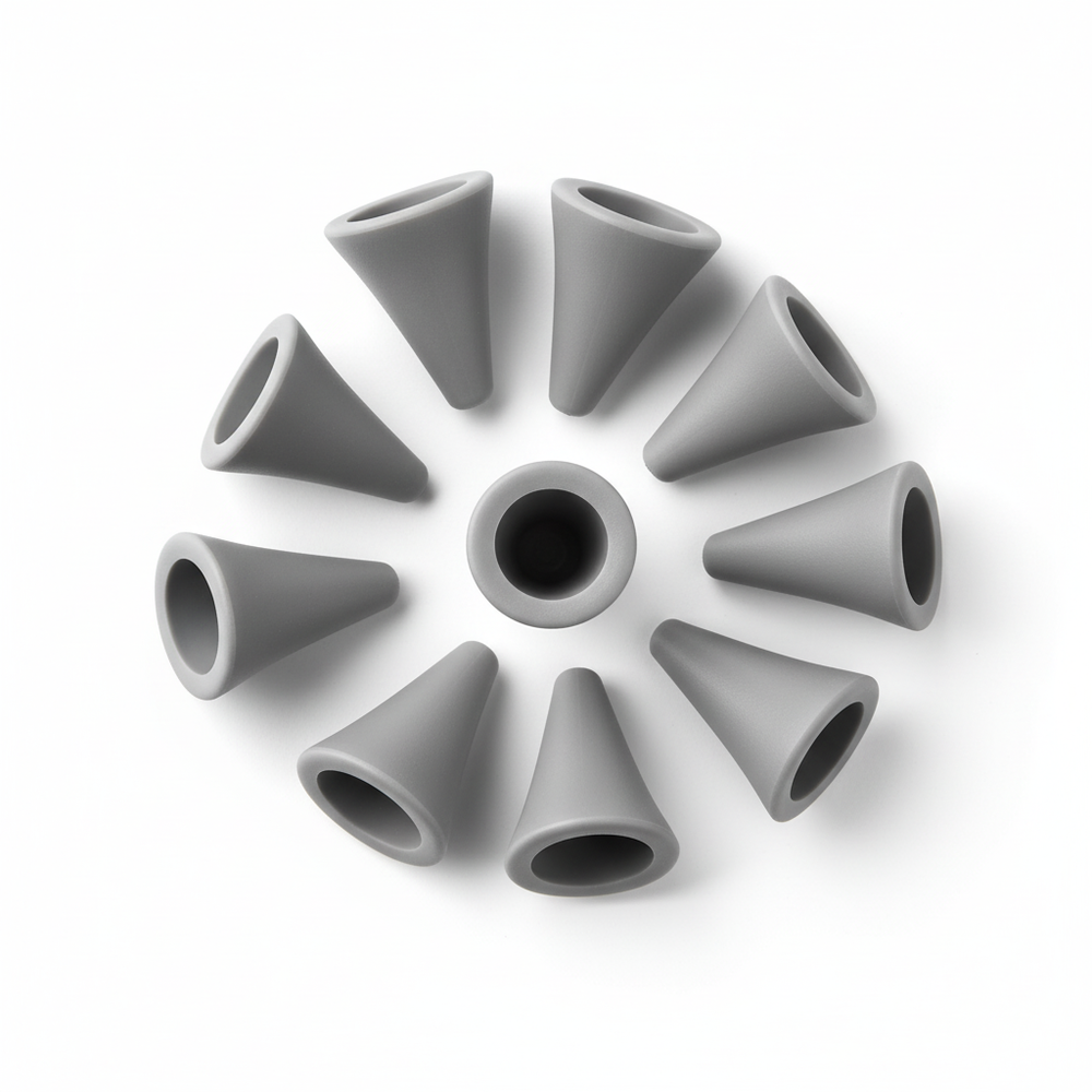 Multiple tips showing opening and shape