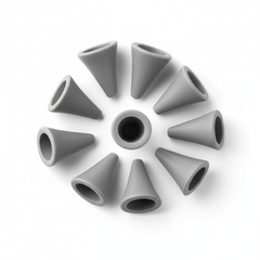 Multiple tips showing opening and shape