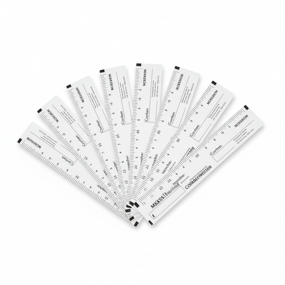 Multiple wound measuring rulers arranged