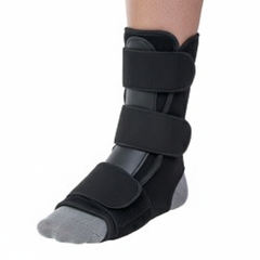 Night splint on foot showing 90-degree position
