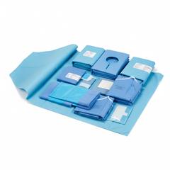 Opened drape pack with contents displayed