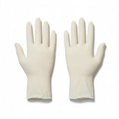 Pair of gloves with beaded cuff