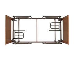 Pair of rails overhead view