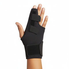 Palm view showing breathable material