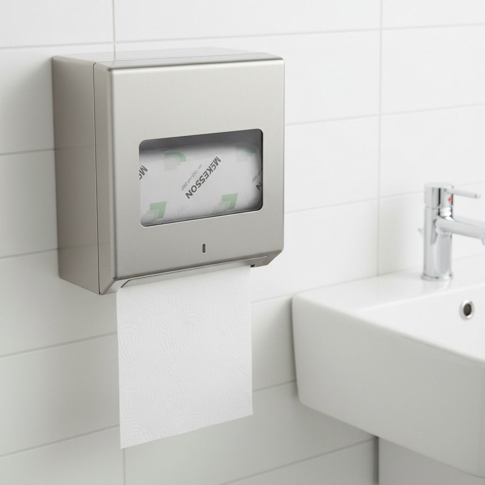 Paper Towels in Dispenser