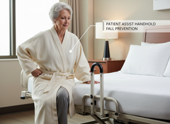 Patient Using Rail for Support