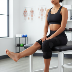 Patient wearing brace