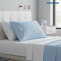 Pillowcase on hospital bed