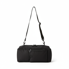 Pouch side view with strap