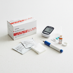 Prep pads with diabetes management supplies