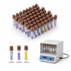Professional medical product photography of sterilization biological indicator vials from multiple angles