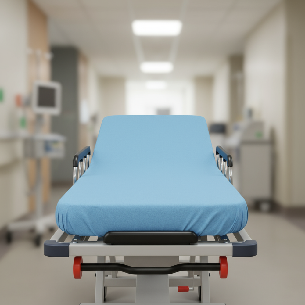Sheet on medical stretcher