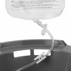 Shut-off clamp detail on tubing