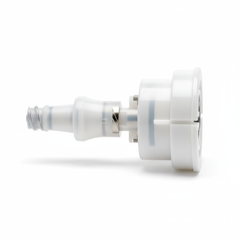 Side angle view of vial adapter