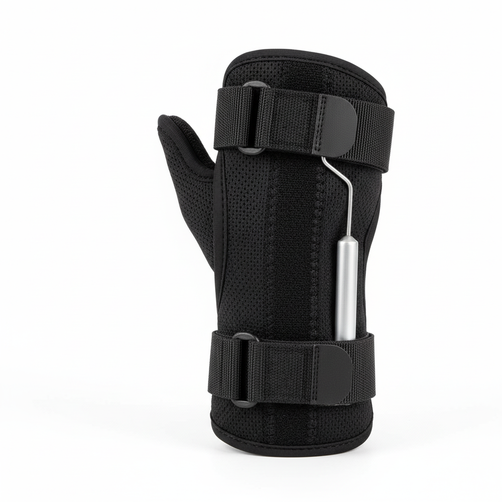 Side angle view showing aluminum stays