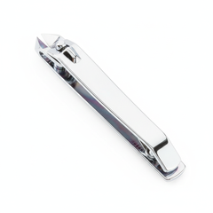 Side profile showing heat-treated steel and ergonomic handle