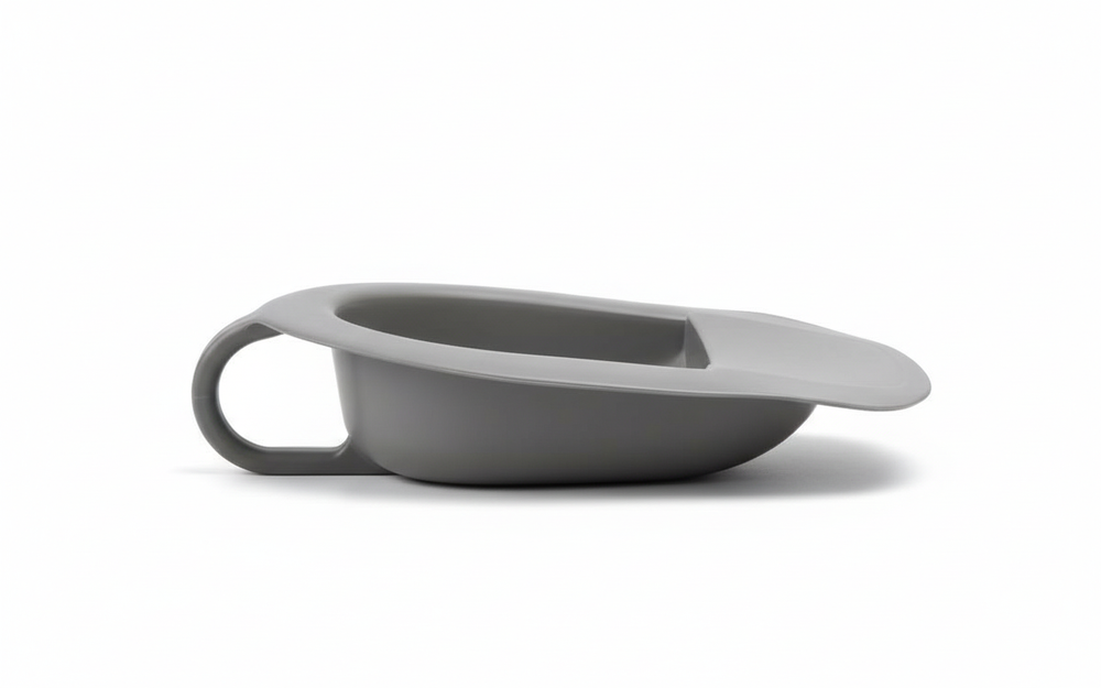 Side view of bariatric bedpan