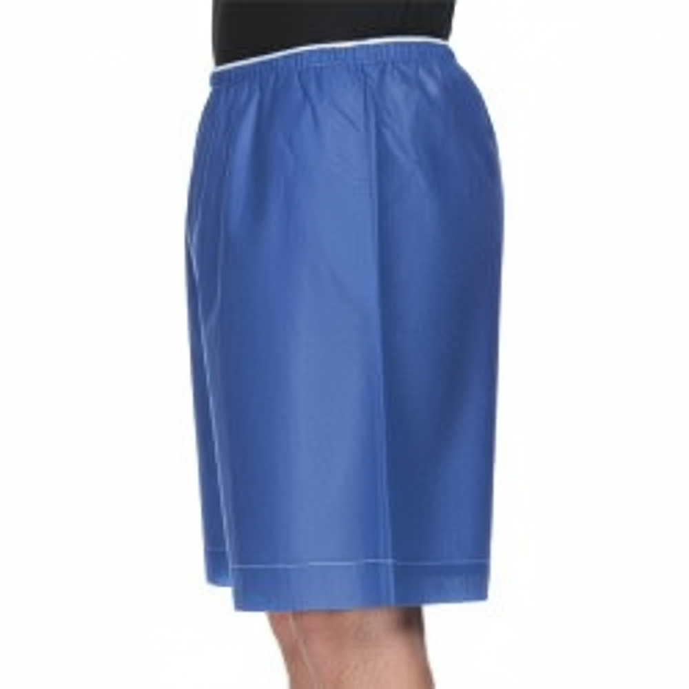 Side view of exam shorts