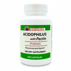 Side view of probiotic bottle