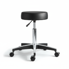 Side view showing height adjustment and cushion