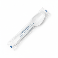 Spoon in hygienic wrapper