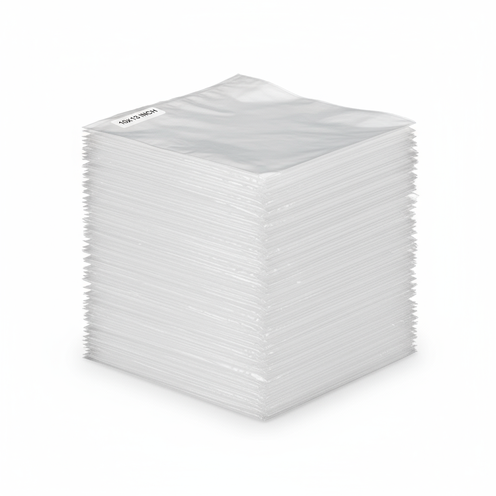 Stacked bags showing transparency