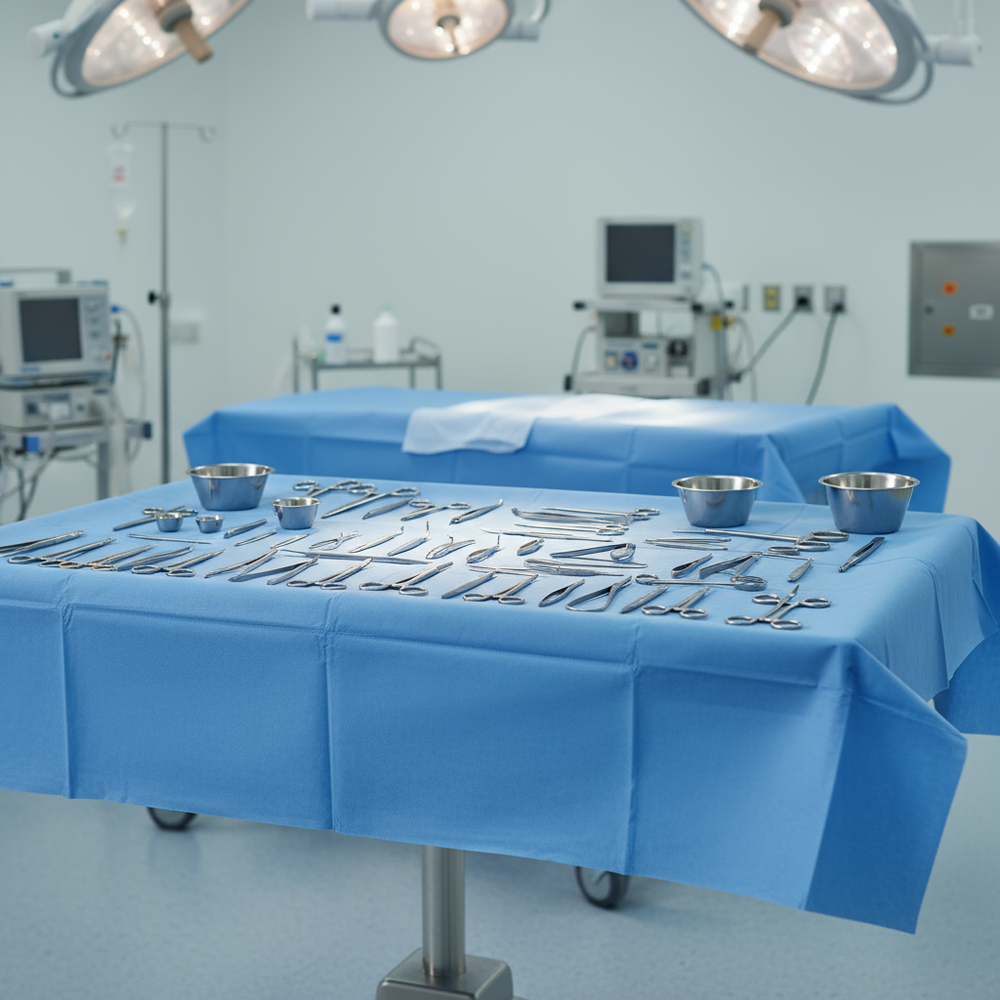 Table drape in operating room use