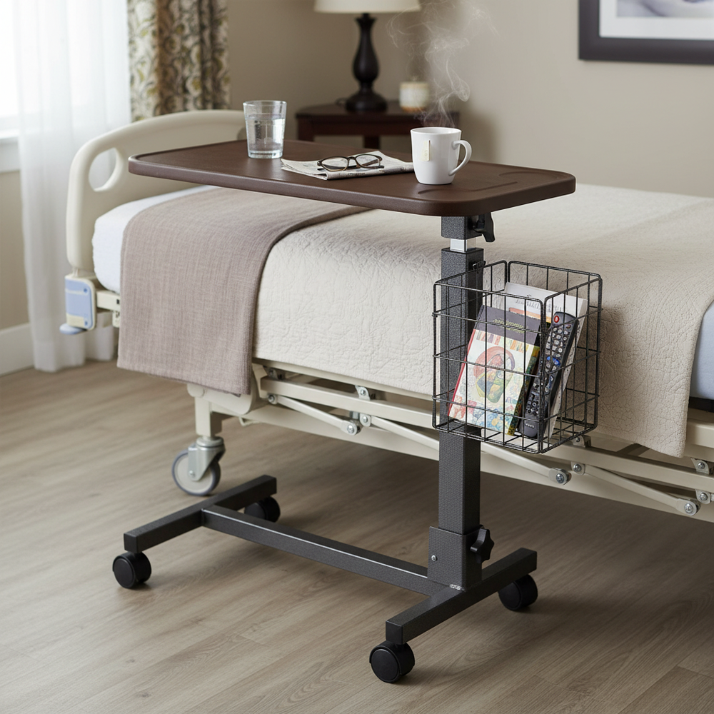 Table with Personal Items in Basket