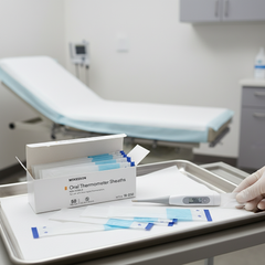 Thermometer sheaths in clinical setting