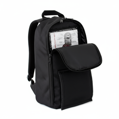 Three-quarter angle view of feeding pump backpack