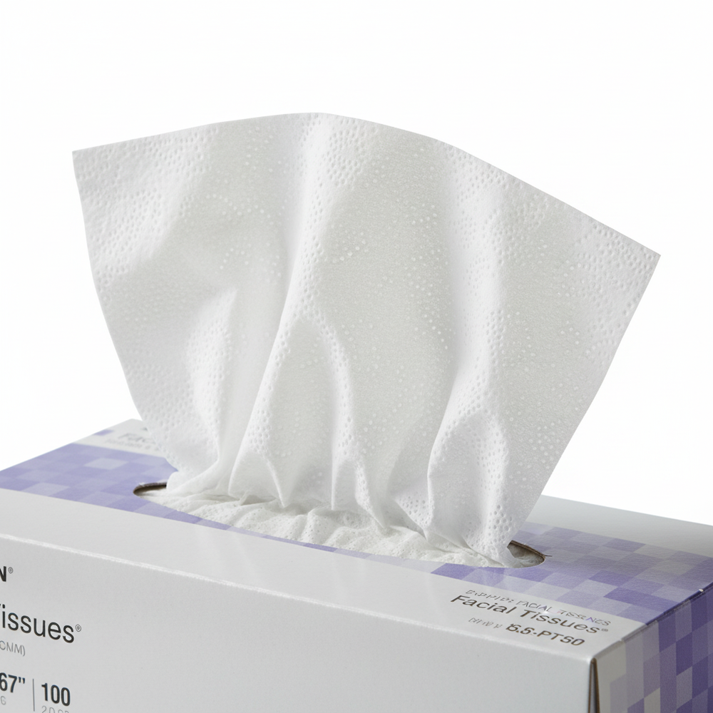 Tissue being pulled from box