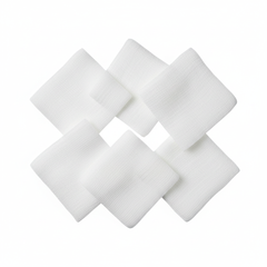 Top-down view of gauze sponges