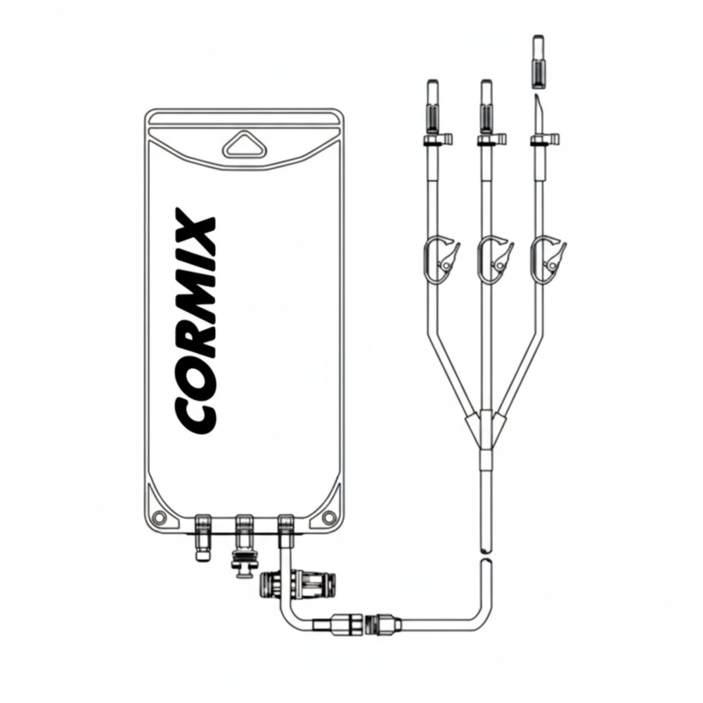 Top-down view of leg bag