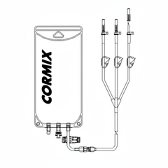 Top-down view of leg bag