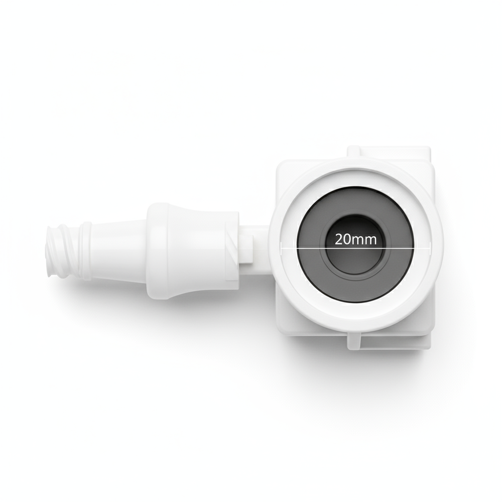 Top-down view of vial adapter