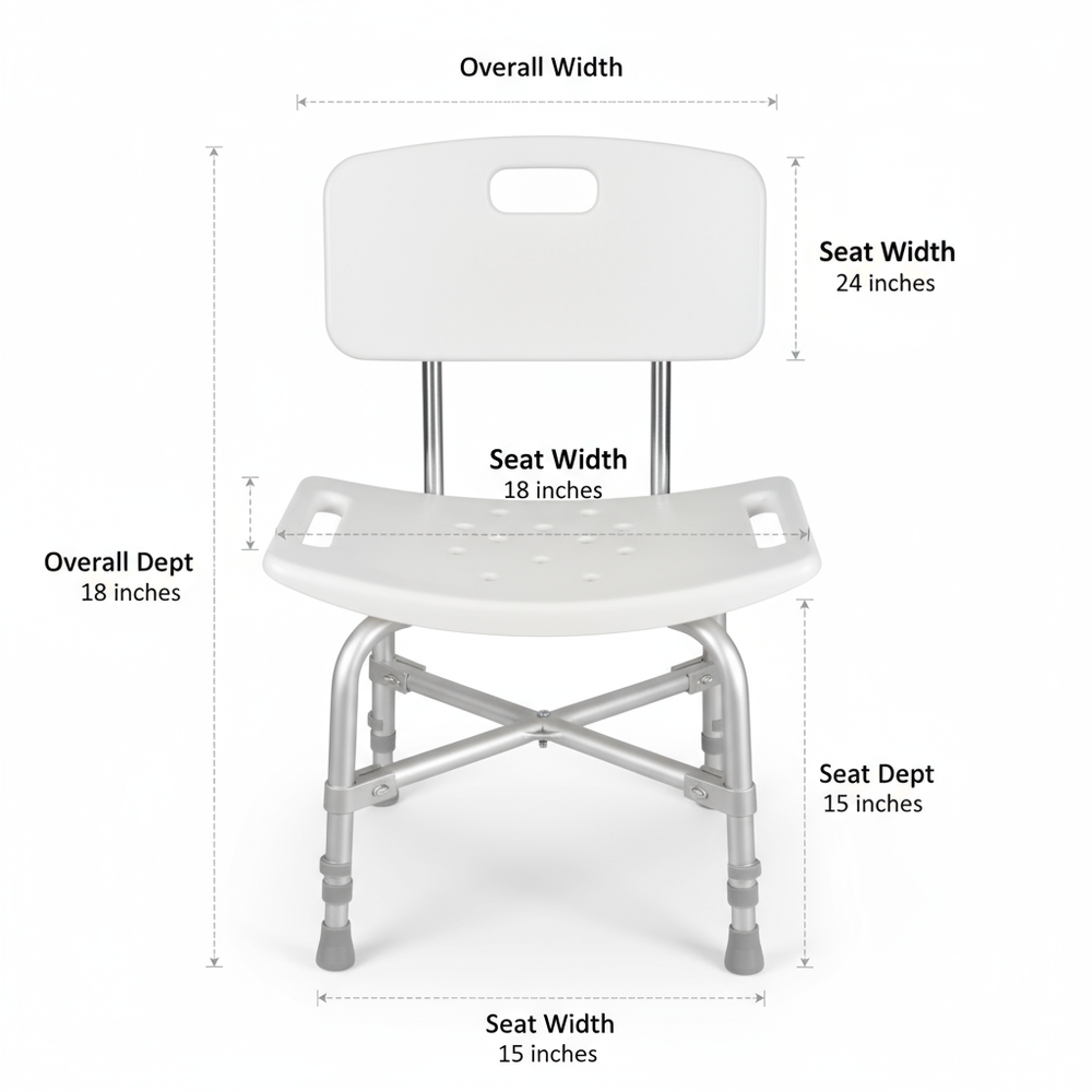 Top-down view showing complete dimensions