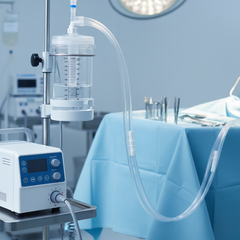 Tubing connected to suction equipment