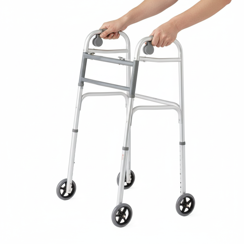 Two-button folding mechanism