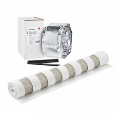 Unrolled splint material detail