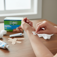 Using Prep Pad on Minor Cut