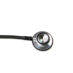 Classic Adult Stethoscope - Single Lumen with Aluminum Chestpiece, Latex-Free, Black