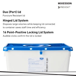 McKesson Prevent Pharmaceutical Waste Container - 8 Gallon PG-II Non-Hazardous Sharps Disposal