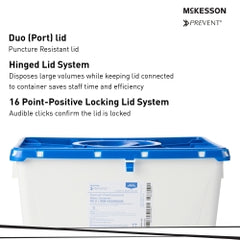 McKesson Prevent Pharmaceutical Waste Container - 8 Gallon PG-II Non-Hazardous Sharps Disposal