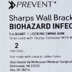 Sharps Collector Locking Wall Bracket - Swing Arm Mount for 5.4 Quart Containers, Cream
