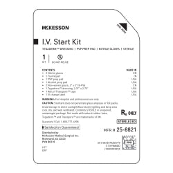 McKesson I.V. Start Kit - Complete Sterile IV Insertion Procedure Pack