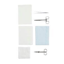 Sterile Laceration Tray with Surgical Instruments - Complete Wound Repair Kit