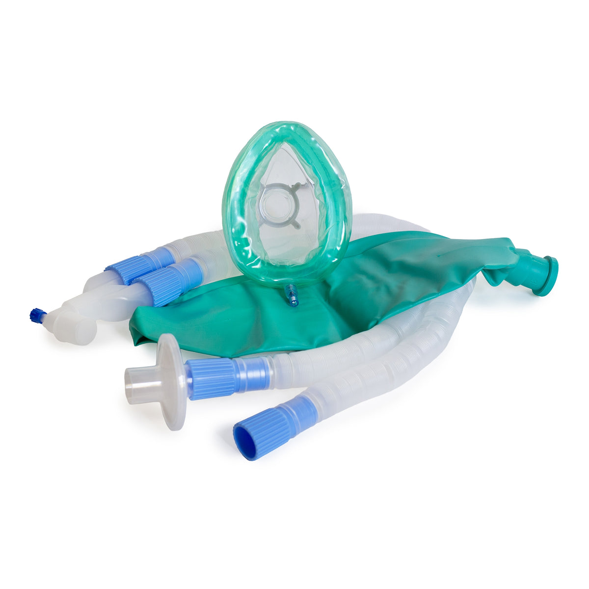Anesthesia Breathing Circuit with Large Mask - Adult, 72 Inch Expandable Tube, 3L Bag